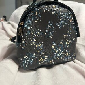 Floral Black Backpack